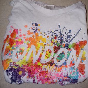 London T-Shirt Paint Splash Colorful Bright